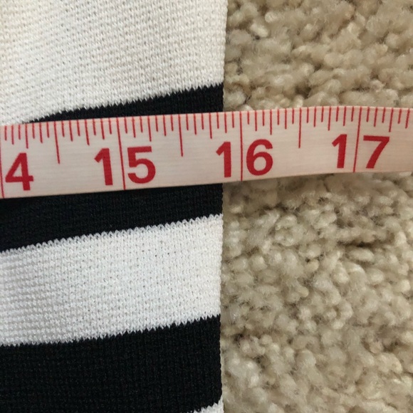 WHBM Striped Knit Dress Black and White Stripe (359) - Picture 7 of 8